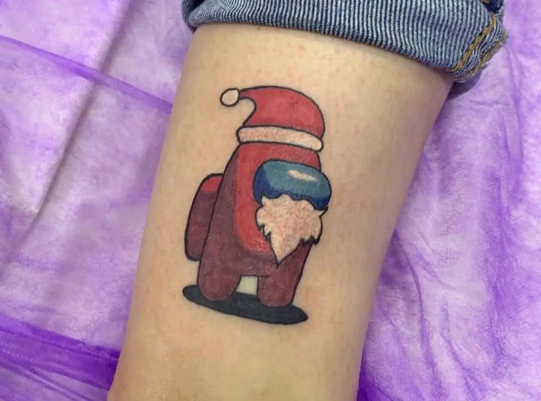 Santa Clause red crewmate tattoo