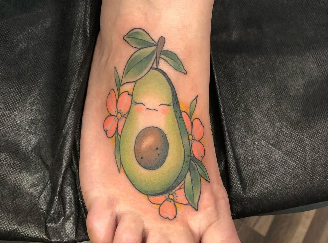 avocado berry tattoo