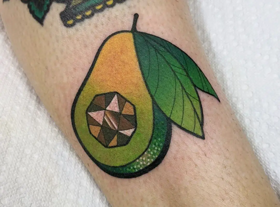 avocado with a diamond