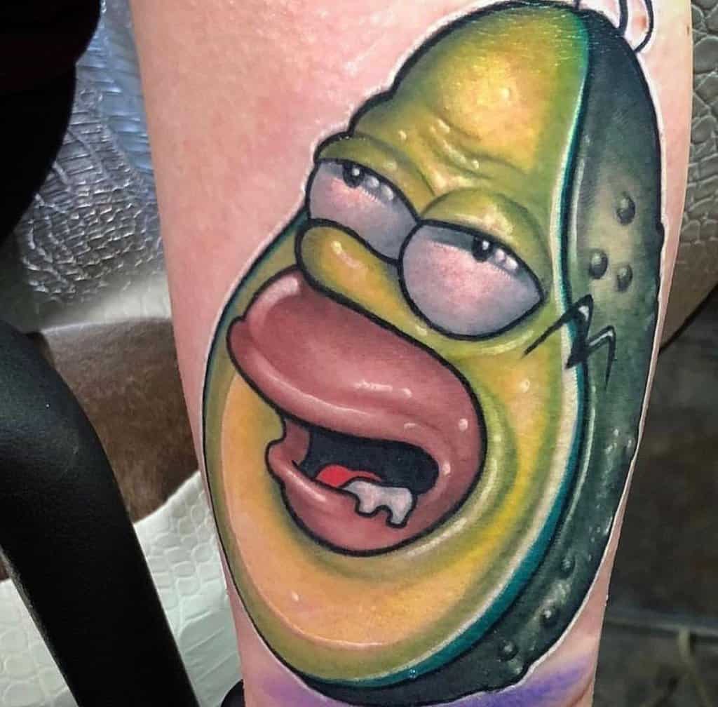 funny avocado with homer's face