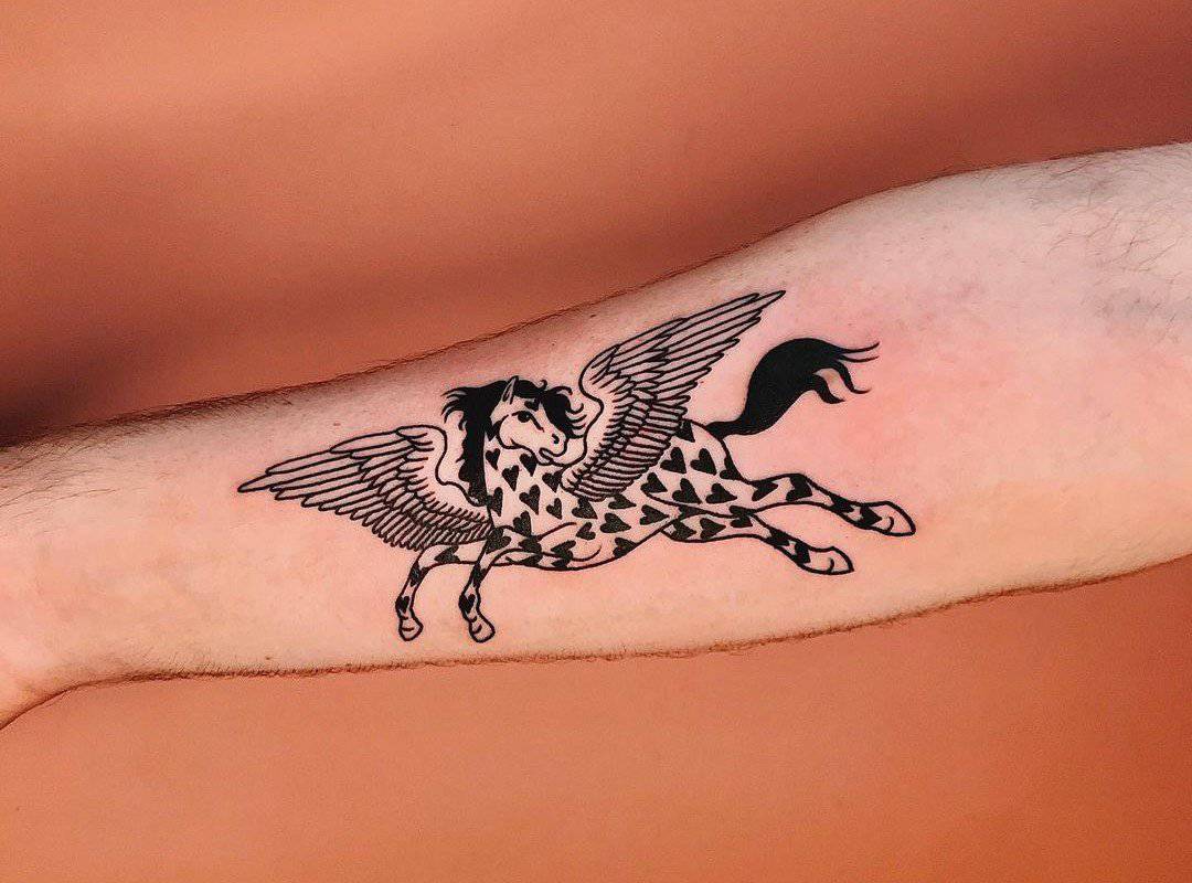 abstract pegasus tattoo