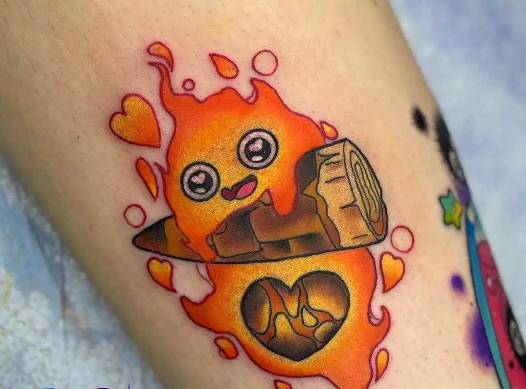 calcifer in love tattoo