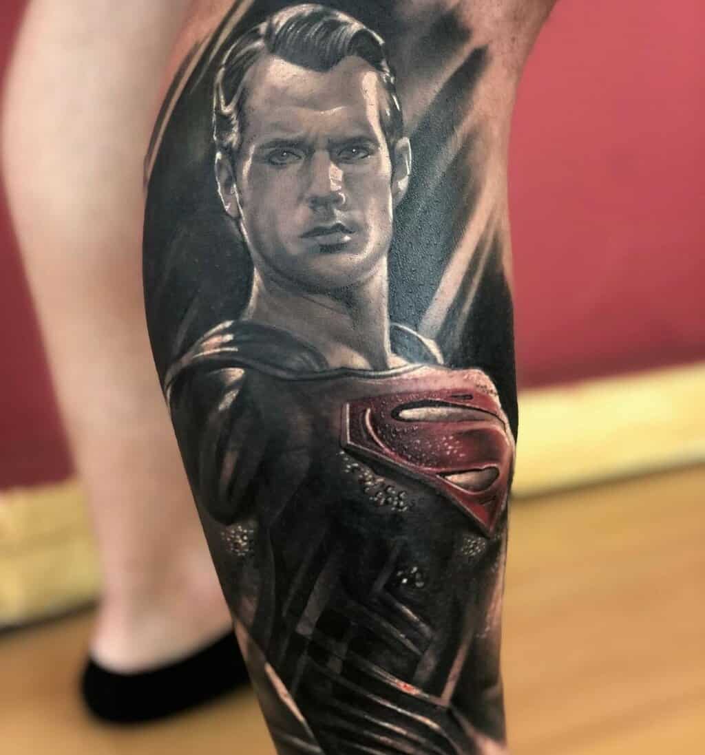 superman tattoo looks