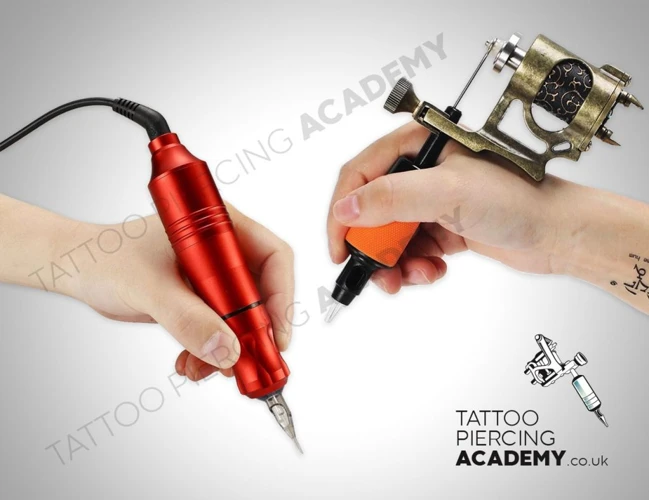 Comparing A Tattoo Gun And A Tattoo Pen