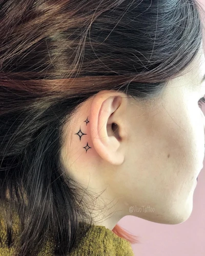 Design Ideas For Star Tattoos Behind The Ear