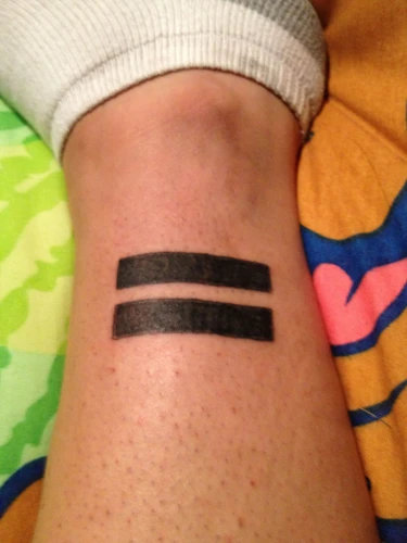 Meaning Of The Equal Sign Tattoo