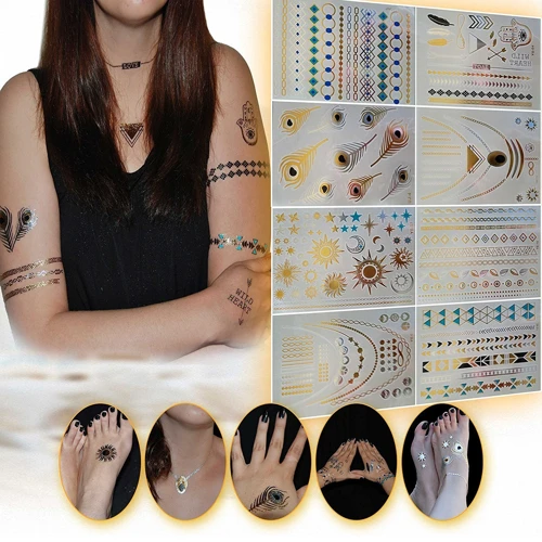 Types Of Gold Temporary Tattoos